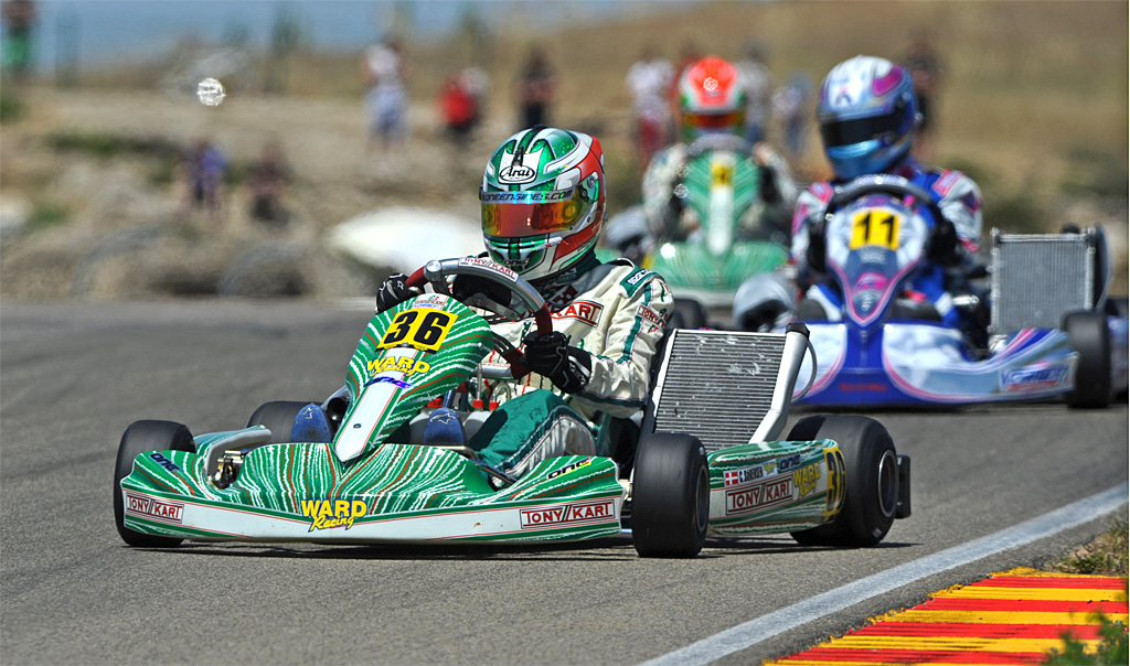 Christian Sørensen var med i front ved EM-semifinalen på Alcaniz-kartingbanen i Spanien